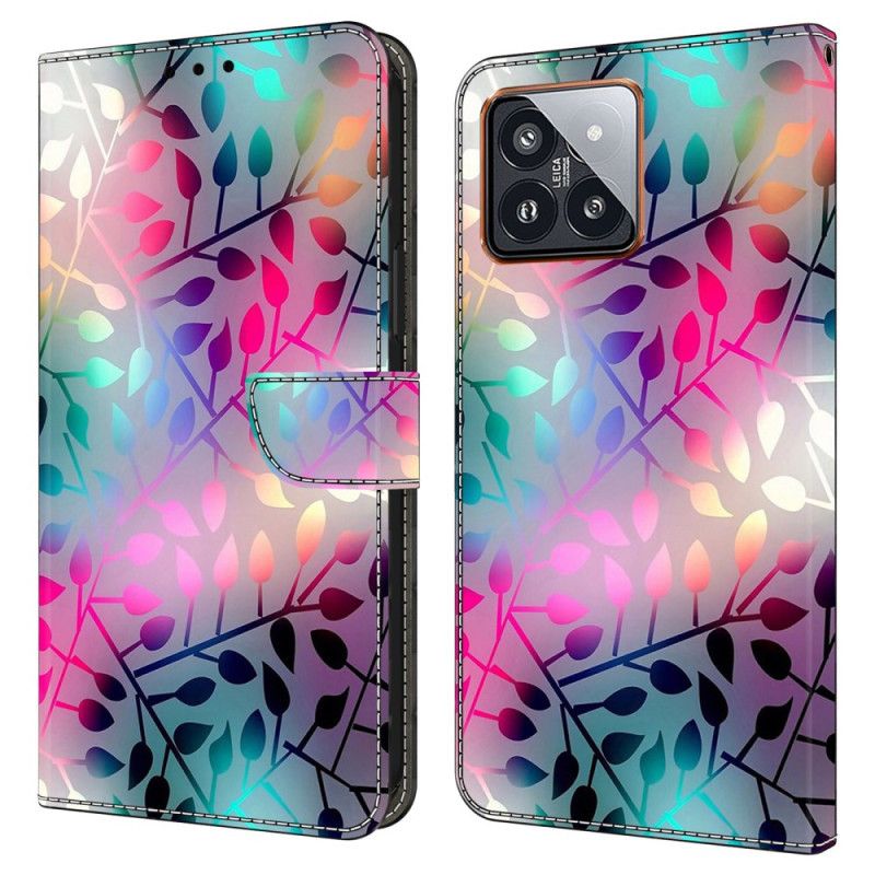 Kožený Kryt Xiaomi 14 Pro Javorové Listy