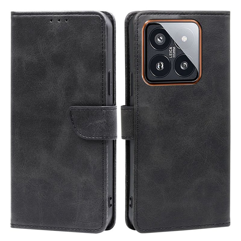Kožený Kryt Xiaomi 14 Pro Magnetická Spona