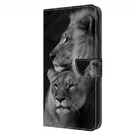 Kožený Kryt Xiaomi 14 Pro Pár Lvů