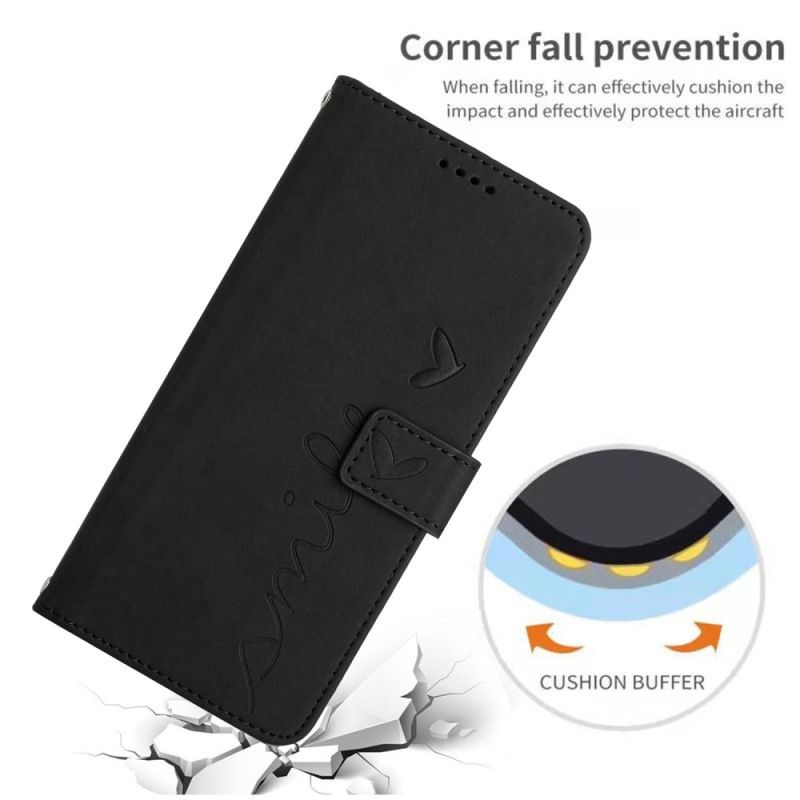 Kožený Kryt Xiaomi 14 Pro Úsměv S Popruhem