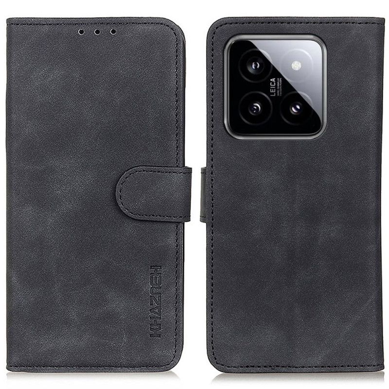 Kožený Kryt Xiaomi 14 Pro Vintage Umělá Kůže Khazneh