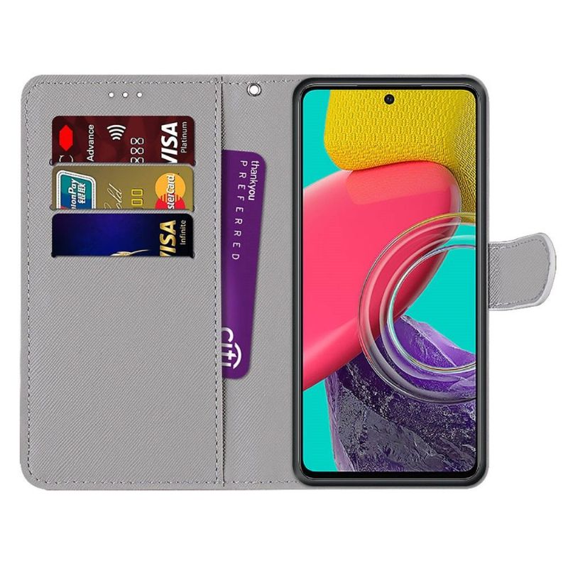 Flipové Pouzdro Na Samsung Galaxy M53 5G Korejské Srdce