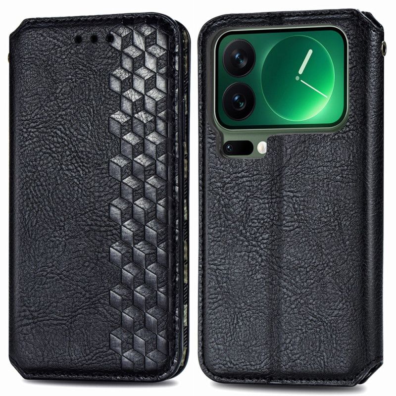 Kožené Pouzdro Folio Na Xiaomi 17 Pro Max Diamantový Vzor