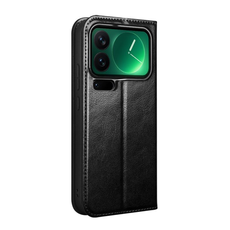 Kožené Pouzdro Folio Xiaomi 17 Pro Max Pravá Kůže Qialino