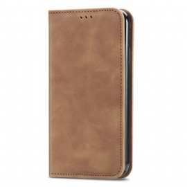 Kožené Pouzdro Folio Xiaomi 17 Pro Max Semišový Efekt