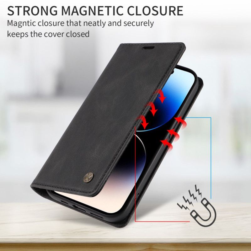 Kožené Pouzdro Folio Xiaomi 17 Pro Max Semišový Efekt Yikatu