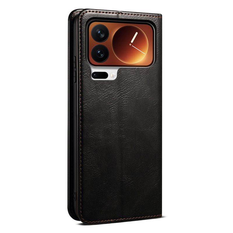 Kožené Pouzdro Folio Xiaomi 17 Pro Max Voskovaná Umělá Kůže