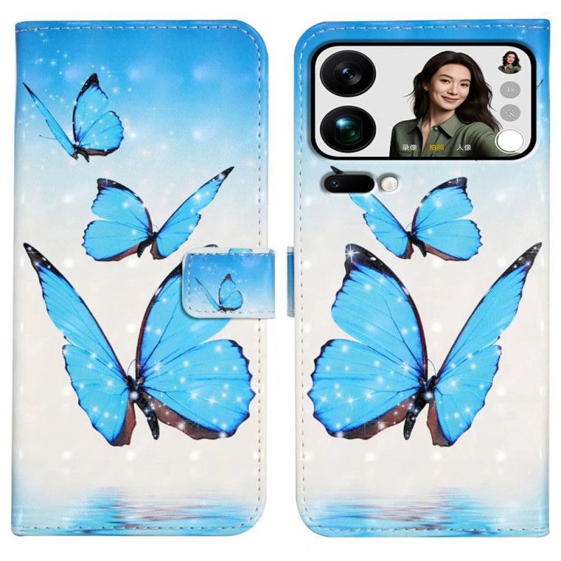 Kožený Kryt Na Xiaomi 17 Pro Max Tři Motýli