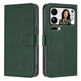 Kožený Kryt Xiaomi 17 Pro Max Jednoduchá Umělá Kůže