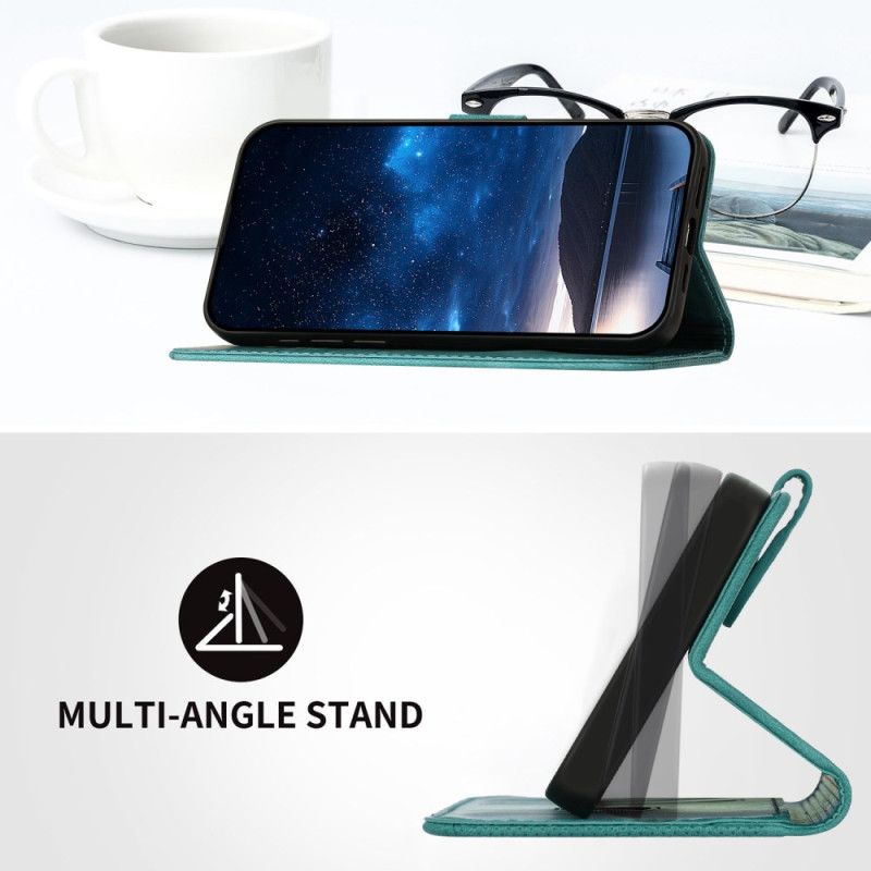 Kožený Kryt Xiaomi 17 Pro Max Motýlí A Geometrický Design