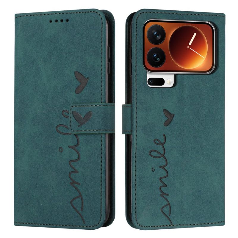 Kožený Kryt Xiaomi 17 Pro Max Úsměv Ve Tvaru Srdce