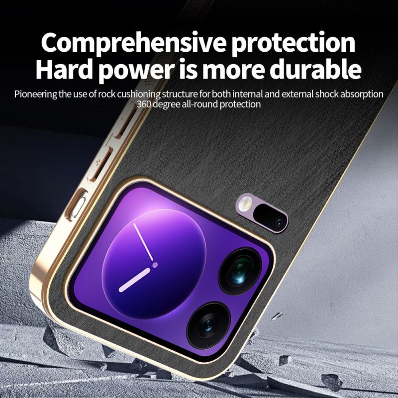 Kryt Xiaomi 17 Pro Max Azns Kožený Efekt