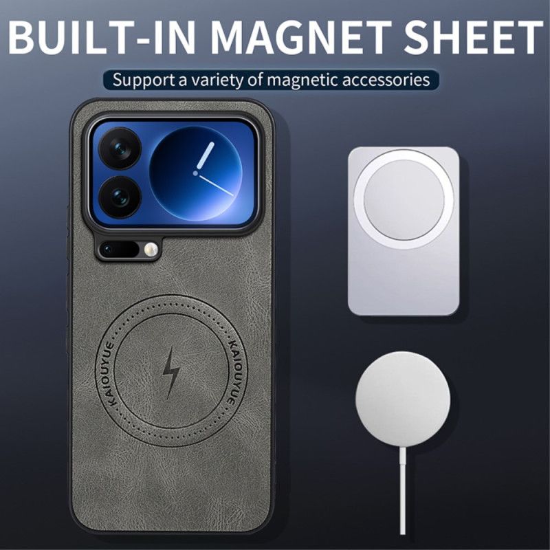 Kryt Xiaomi 17 Pro Max Kožený Efekt Magsafe