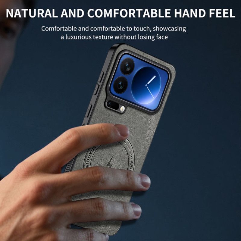 Kryt Xiaomi 17 Pro Max Kožený Efekt Magsafe