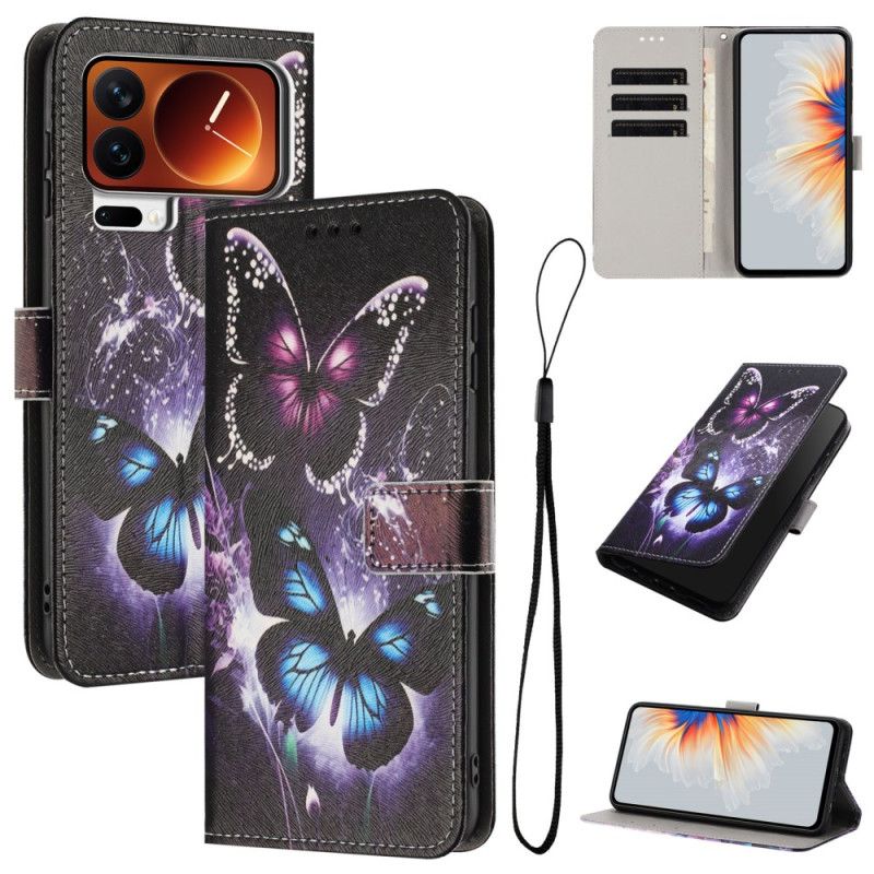 Peněženková Pouzdra Xiaomi 17 Pro Max Kryty Na Mobil Dva Motýli