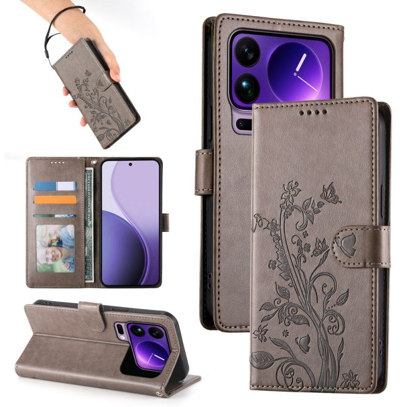 Peněženková Pouzdra Xiaomi 17 Pro Max Kryty Na Mobil Květinové Ozdoby