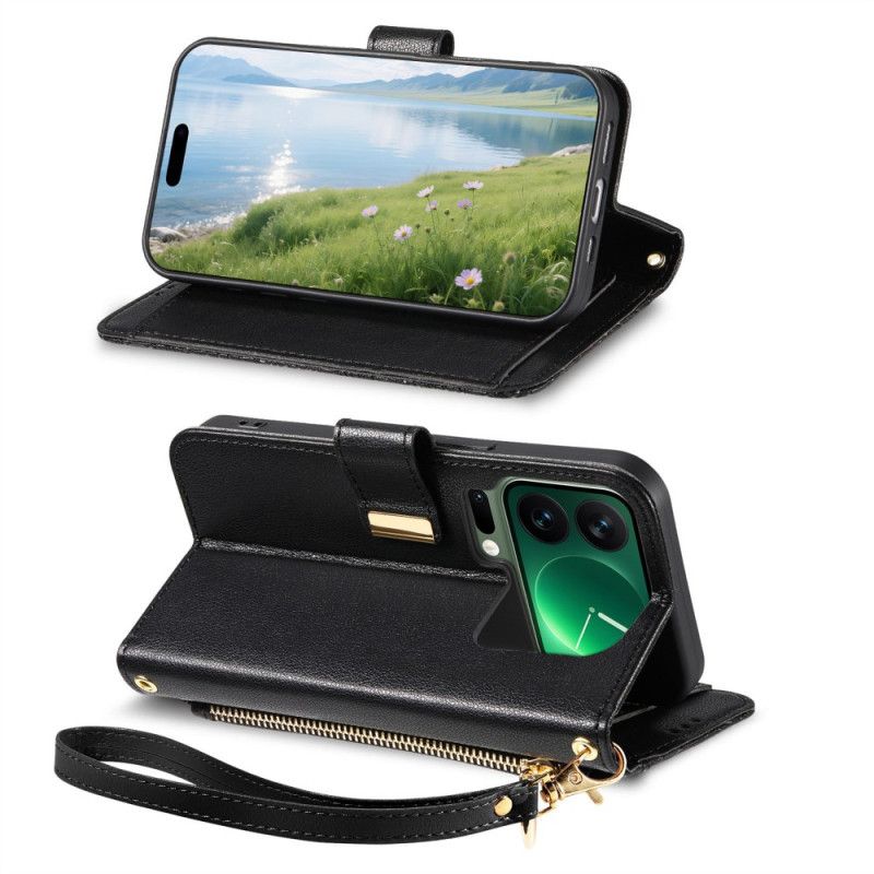 Peněženková Pouzdra Xiaomi 17 Pro Max Kryty Na Mobil Peněženka S Květinovým Vzorem