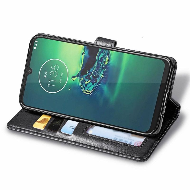 Flipové Pouzdro Na Motorola Moto G8 Plus Držák Karty Indila Z Umělé Kůže