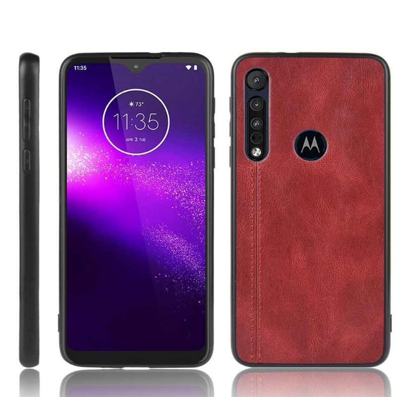 Kryt Na Motorola Moto G8 Plus Kožený Efekt