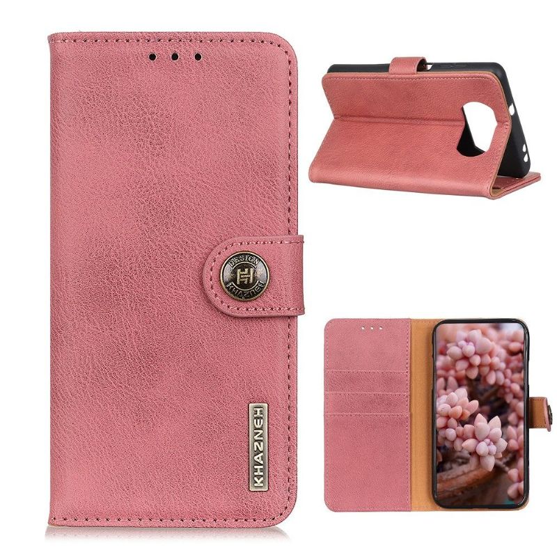 Flipové Pouzdro Na Poco X3 / X3 Pro / X3 NFC Khazneh Kožený Efekt