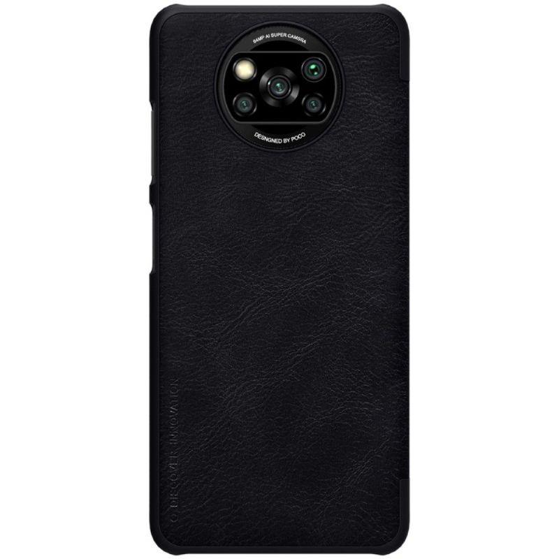 Flipové Pouzdro Na Poco X3 / X3 Pro / X3 NFC Kožený Efekt Řady Qin