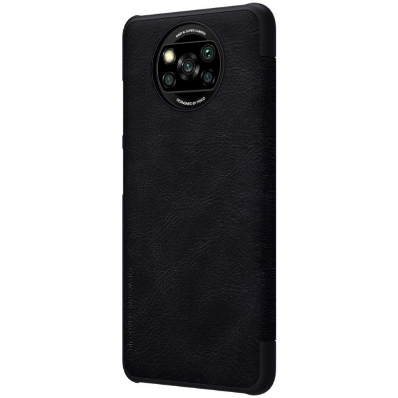 Flipové Pouzdro Na Poco X3 / X3 Pro / X3 NFC Kožený Efekt Řady Qin