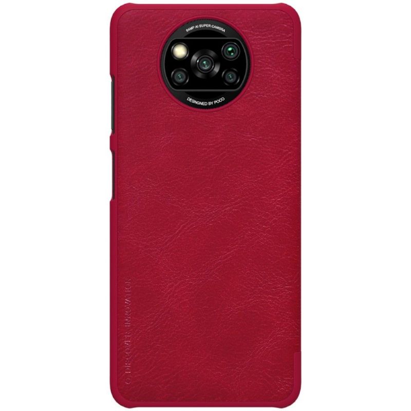 Flipové Pouzdro Na Poco X3 / X3 Pro / X3 NFC Kožený Efekt Řady Qin