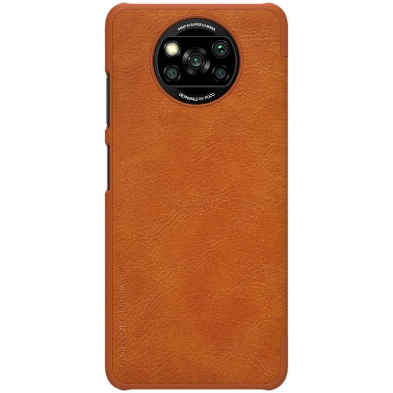 Flipové Pouzdro Na Poco X3 / X3 Pro / X3 NFC Kožený Efekt Řady Qin