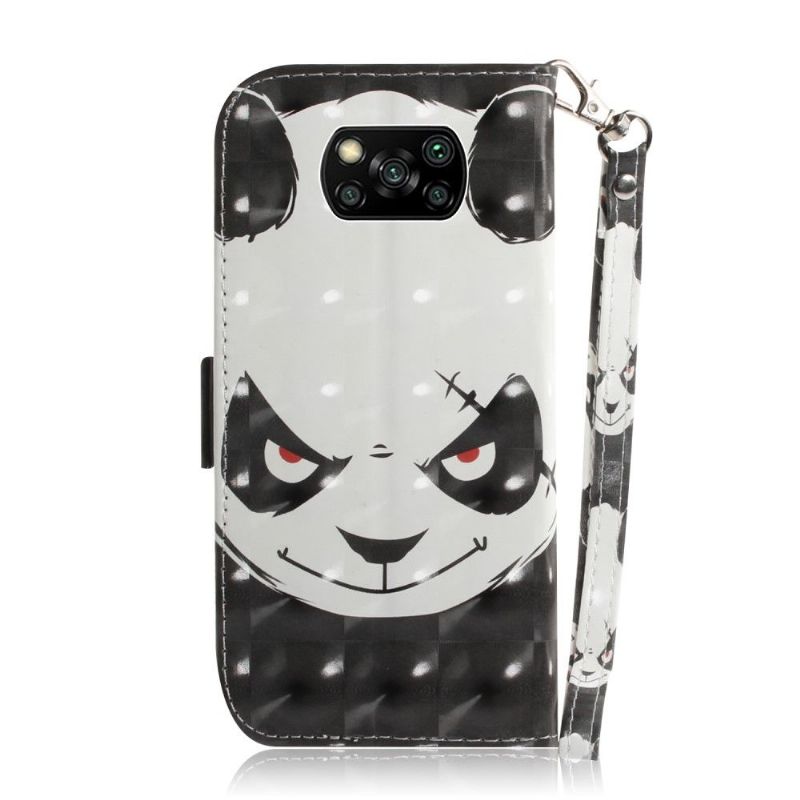 Flipové Pouzdro Na Poco X3 / X3 Pro / X3 NFC Zlá Panda