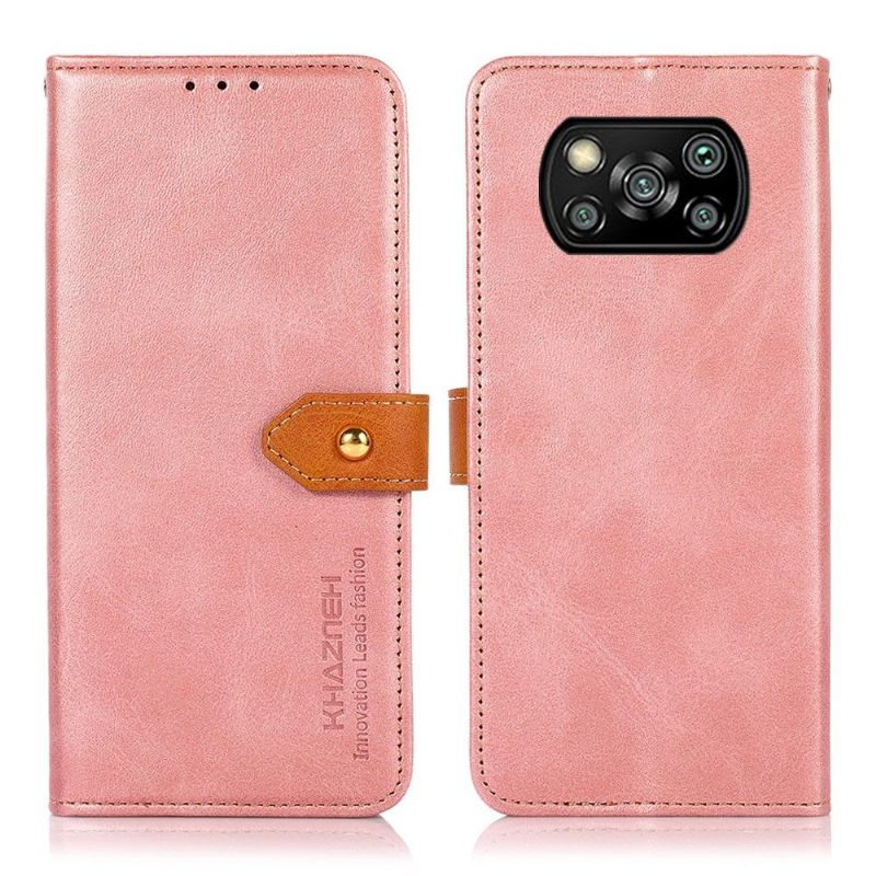 Kožené Pouzdro Na Poco X3 / X3 Pro / X3 NFC Khazneh Bicolor Umělá Kůže