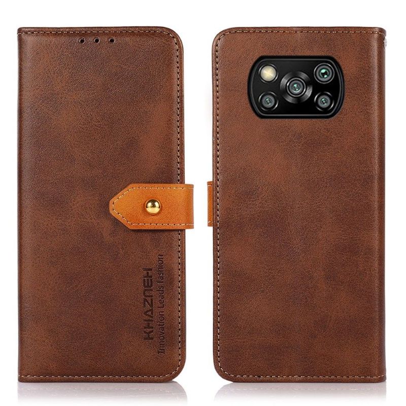 Kožené Pouzdro Na Poco X3 / X3 Pro / X3 NFC Khazneh Bicolor Umělá Kůže