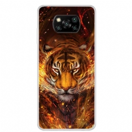 Kryt Na Poco X3 / X3 Pro / X3 NFC Ohnivý Tygr