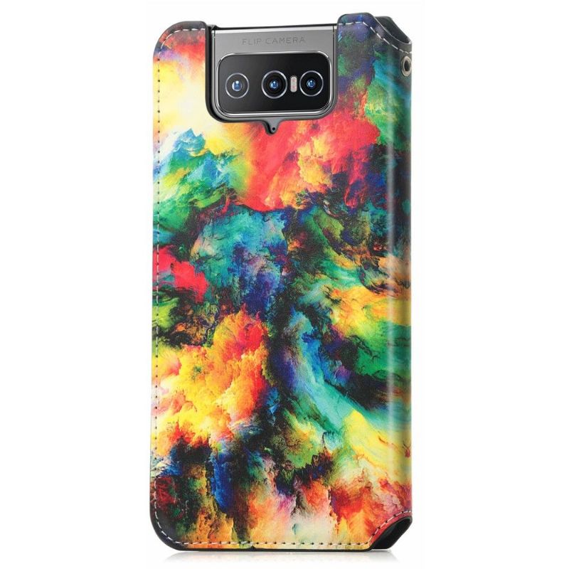Flipové Pouzdro Na Asus Zenfone 8 Flip Kožené Pouzdro Duhový Oblak