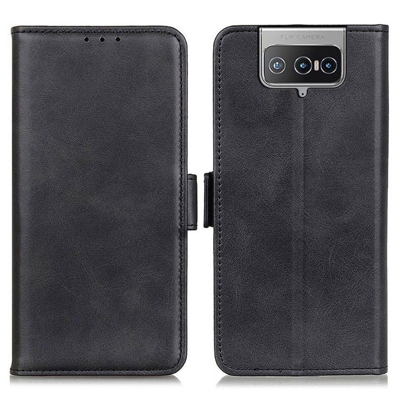 Pouzdra Na Asus Zenfone 8 Flip Peněženkové Pouzdro Flipové Pouzdro Matný Kožený Kryt