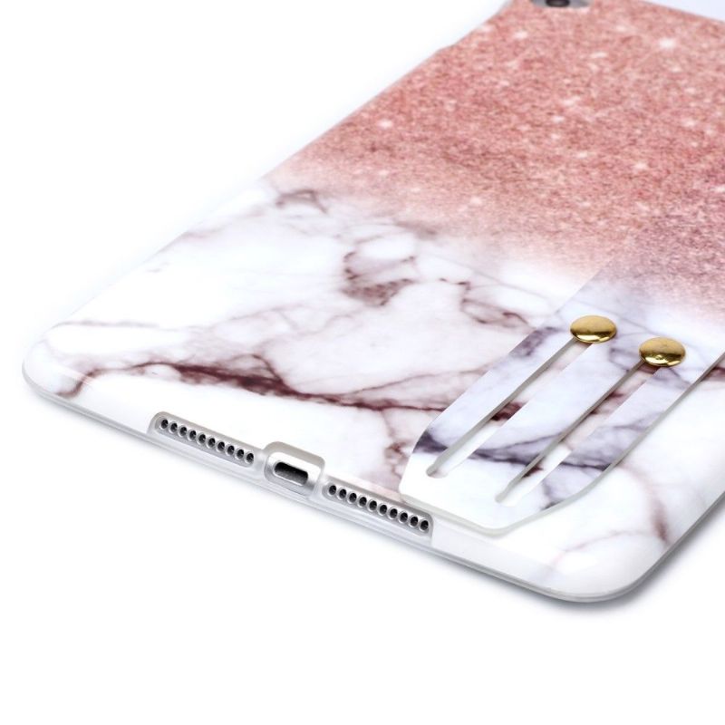iPad Mini 5 2019 - Pouzdro S Třpytkami A Mramorovým Páskem