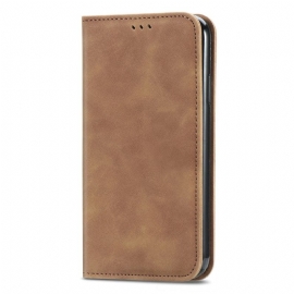 Kožené Pouzdro Folio Poco C65 Klasický Kožený Styl