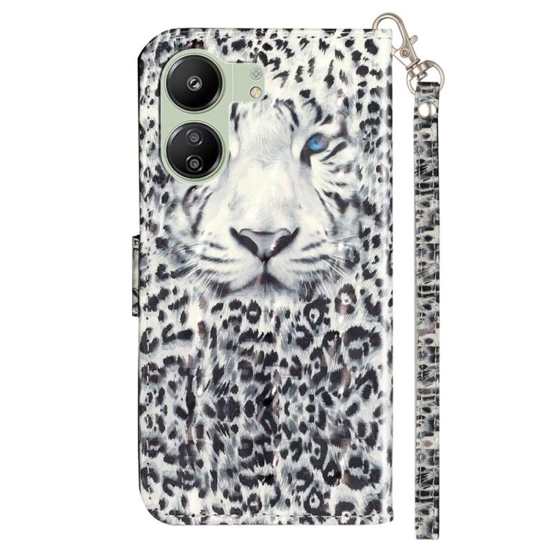 Kožený Kryt Poco C65 Leopardí Popruh
