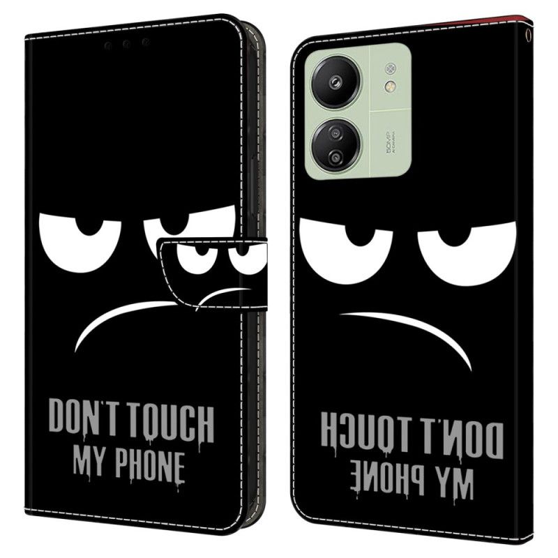 Kožený Kryt Poco C65 Nedotýkejte Se Mého Telefonu