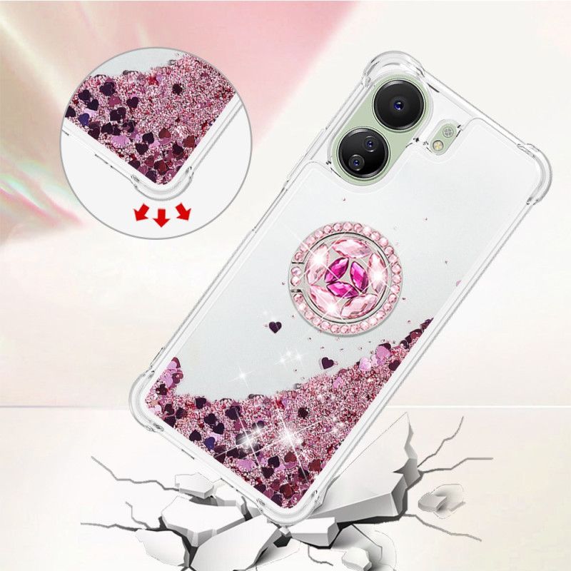 Kryt Poco C65 Podpora Glitter Ring