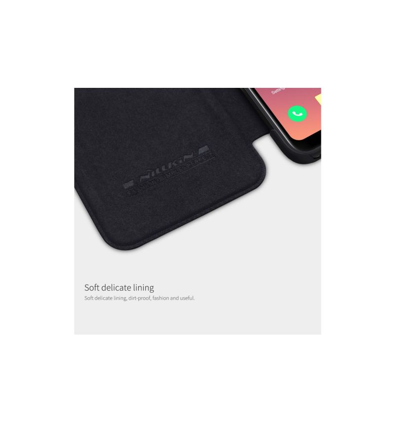 Flipové Pouzdro Na Xiaomi Mi Play Kožený Potah Nillkin Qin - Černý