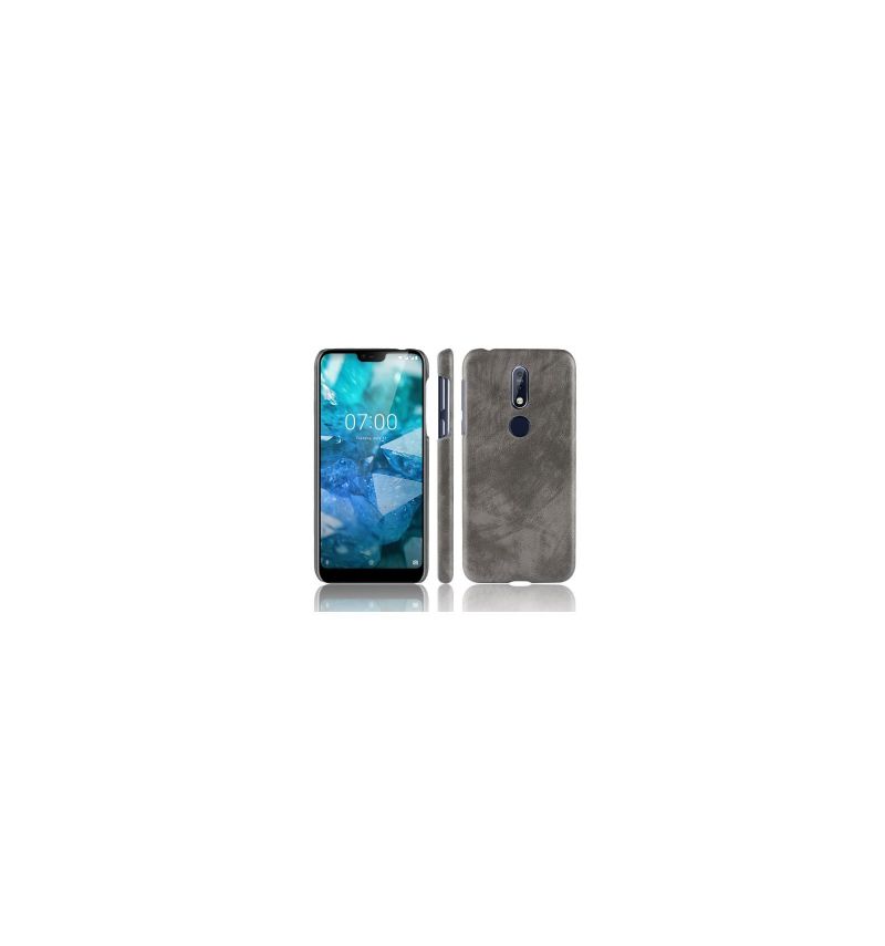 Kryt Na Nokia 7.1 Kožený Efekt