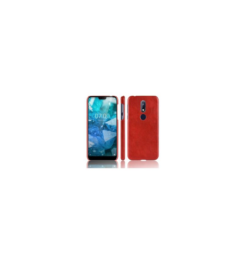 Kryt Na Nokia 7.1 Kožený Efekt