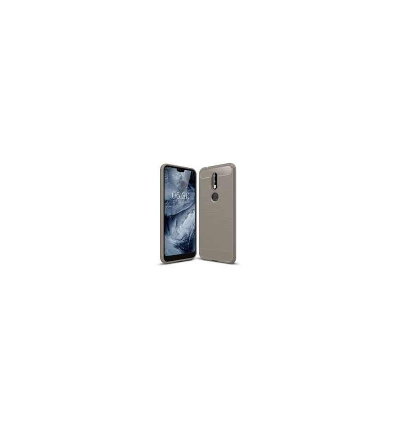 Kryt Na Nokia 7.1 Uhlíkový Kartáčovaný Gel
