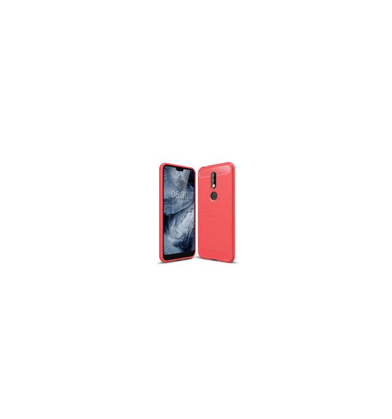 Kryt Na Nokia 7.1 Uhlíkový Kartáčovaný Gel