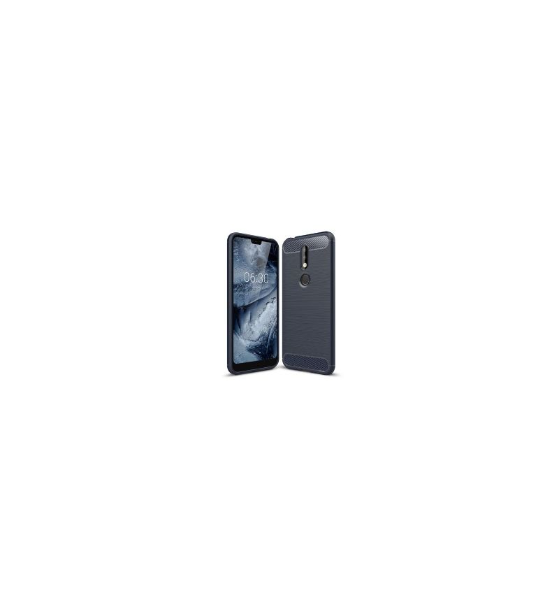 Kryt Na Nokia 7.1 Uhlíkový Kartáčovaný Gel