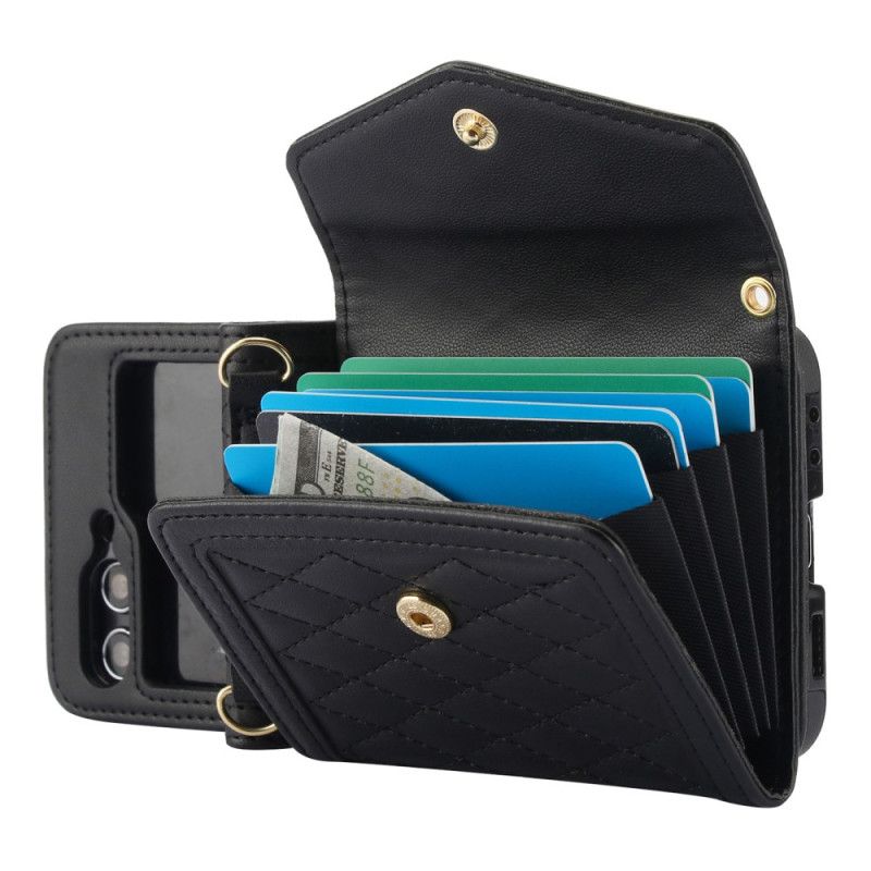 Kryt Na Samsung Galaxy Z Flip 6 Držák Karet Crossbody A Lanyard