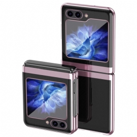 Kryt Samsung Galaxy Z Flip 6 Kryty Na Mobil Transparentní Design A Kovový Efekt