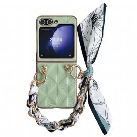 Kryt Samsung Galaxy Z Flip 6 Prošívaný Náramek