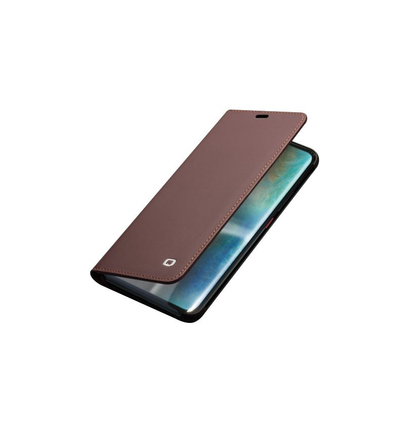 Flipové Pouzdro Na Huawei Mate 20 Pro Klasická Pravá Kůže - Hnědá