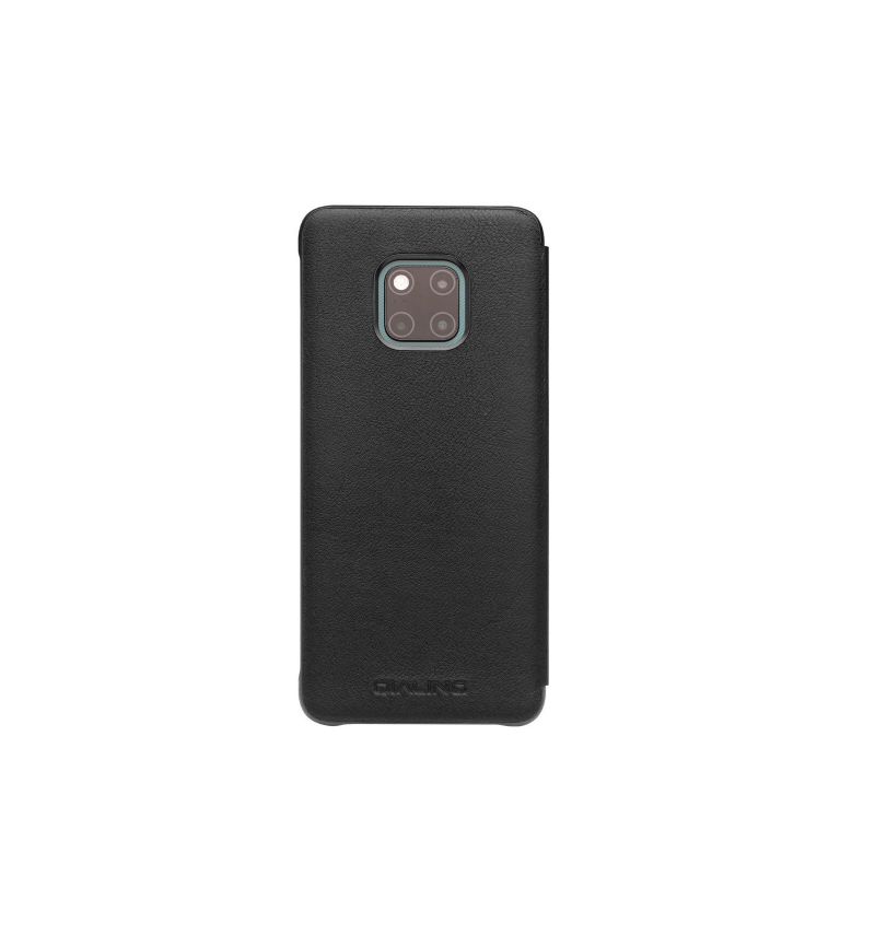 Flipové Pouzdro Na Huawei Mate 20 Pro Kůže S Okénkem - Černá